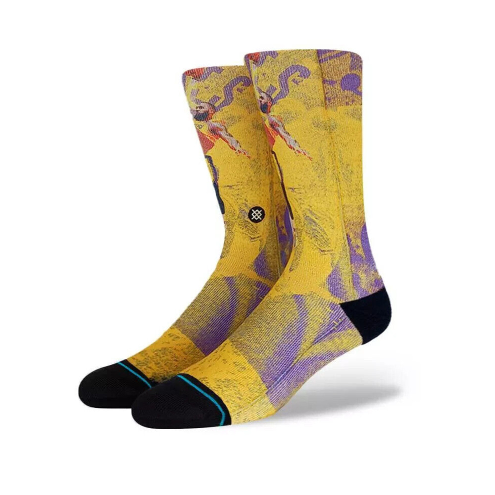 Stance Los Angeles LA Lakers LeBron‎ James Scratched Casual Crew Socks Size 9-13
